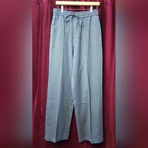 FABRIQUE Constantine Front Tie Relaxed Fit Pants In Wool Herringbone Size M Tall